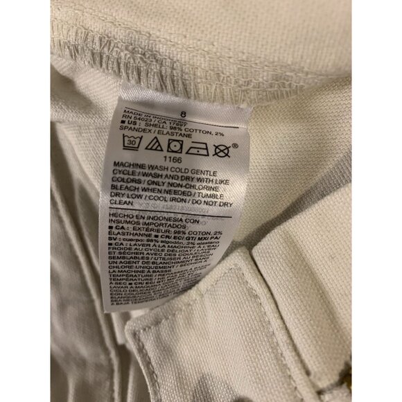 Old Navy High Rise Barrel Leg Pants Size 8 Beige Utility Minimalist Casual Ankle - Picture 8 of 9